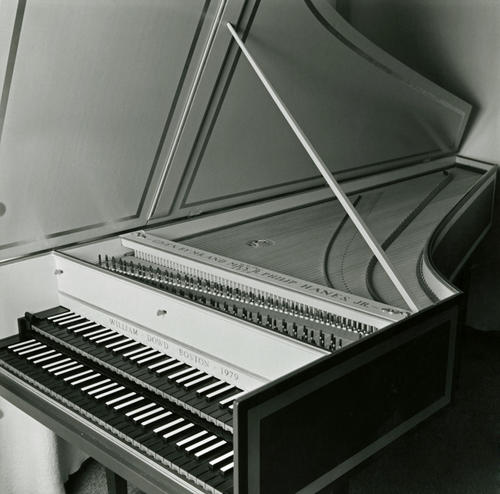 The harpsichord made by William Dowd of Boston, donated to the School by Philip and Joan Hanes
